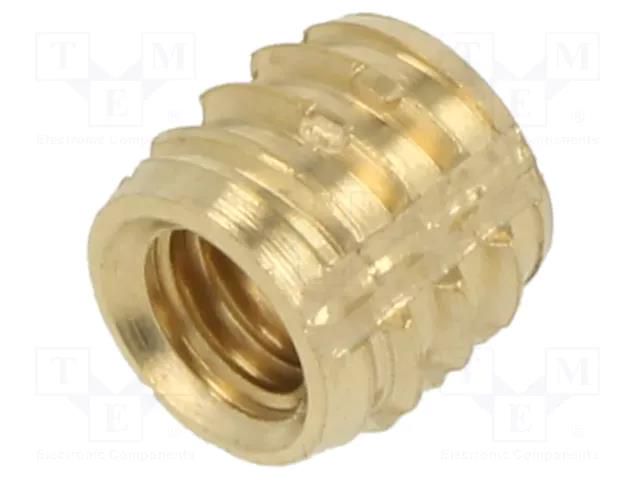 Threaded insert; brass; M4; L: 5.6mm; Features: duroplast; TRISERT® TAPPEX KVT-139M4