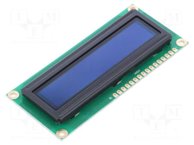 Display: OLED; alphanumeric; 16x2; Dim: 80x36x6.4mm; yellow DISPLAY ELEKTRONIK DEP16208-Y