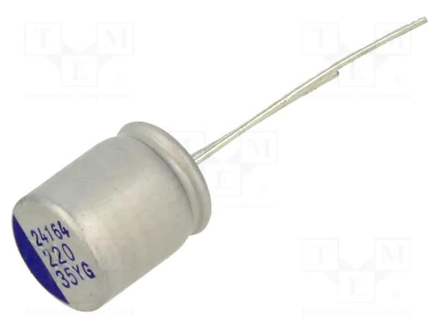 Capacitor: hybrid; THT; -55÷125°C; Body dim: Ø10x12mm; 220uF; 35VDC SAMWHA YG1V227M10012PA