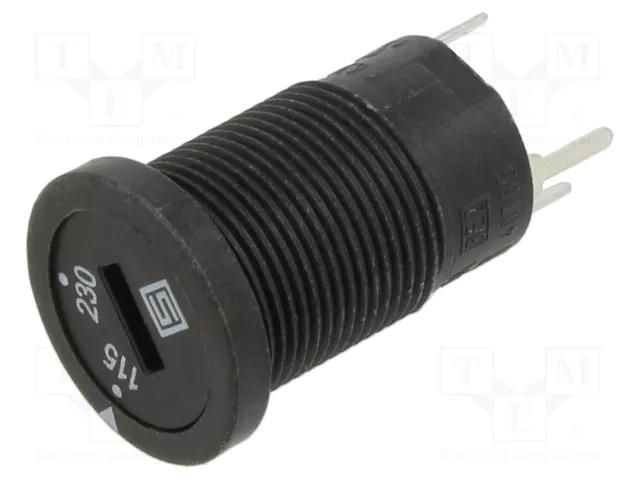Switch: rotary; Pos: 2; SPDT; 6.3A/250VAC; -40÷85°C; PCB SCHURTER 0033.4604