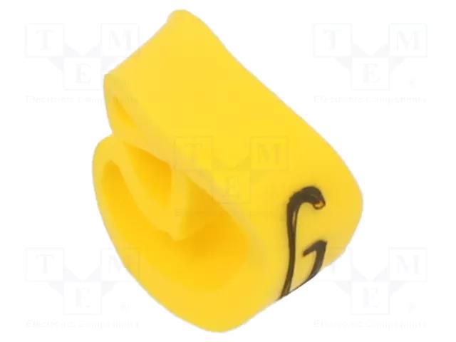 Markers; Marking: G; 4÷10mm; PVC; yellow; -30÷60°C; leaded; PA-2 PARTEX PA-20004AV40.G