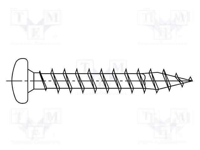 Screw; 3x20; Head: cheese head; Pozidriv; PZ1; steel; zinc; SPAX® BOSSARD B3X20/BN615