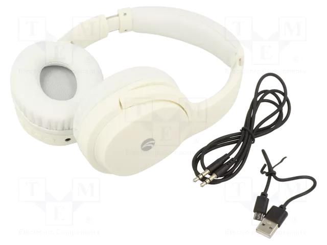 Headphones; white; headphones; 32Ω; Bluetooth: 5.0 VCOM M291-W