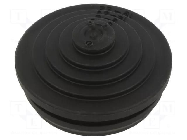 Grommet; elastomer thermoplastic TPE; black; Øcable: 0÷22mm; IP54 OBO BETTERMANN OBO-2012342