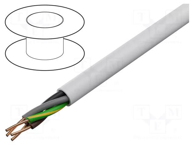 Wire; YDY; 4G4mm2; round; wire; Cu; PVC; white; 450V,750V; 100m ELEKTROKABEL EK-YDY-4X4