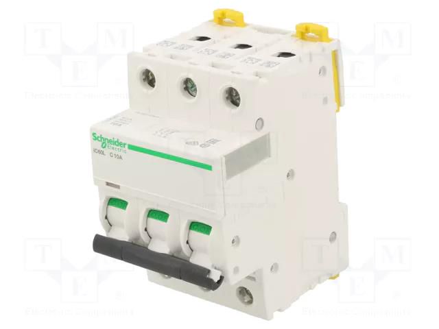Circuit breaker; 230/400VAC; 100÷144VDC; Inom: 10A; Poles: 3; 15kA SCHNEIDER ELECTRIC A9F94310