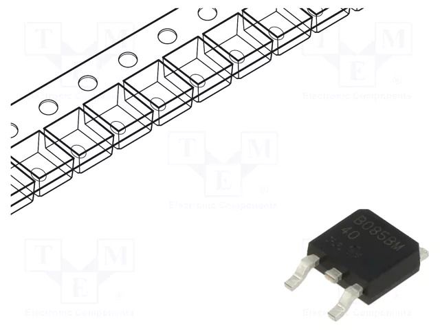 Diode: Schottky rectifying; DPAK,SC63,TO252; SMD; 40V; 10A ROHM SEMICONDUCTOR RB085BM-40FHTL