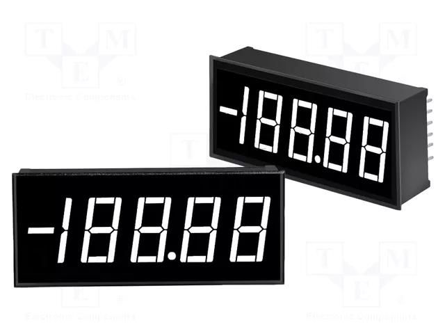 Voltmeter; digital,mounting; -2÷2V; on panel; LCD; 4,5 digit; 5VDC Murata Power Solutions DMS-40PC-1-GS-C