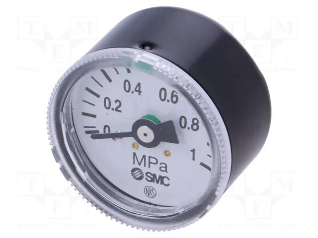 Manometer; 0÷10bar; steel; Thread: R 1/8"; outside; 42.5mm SMC G46-10-01