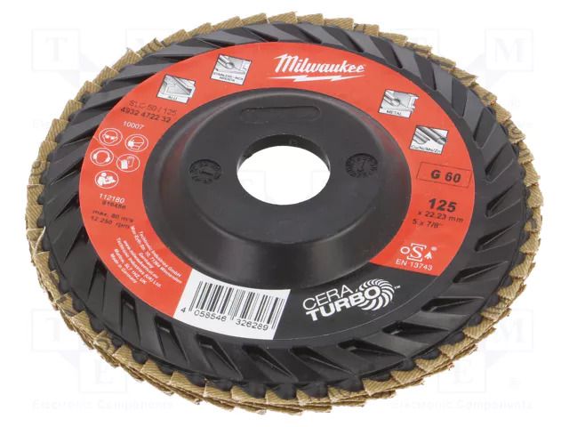 Flap grinding wheels; Ø: 125mm; Granularity: 60; 22.22mm Milwaukee MW-4932472232