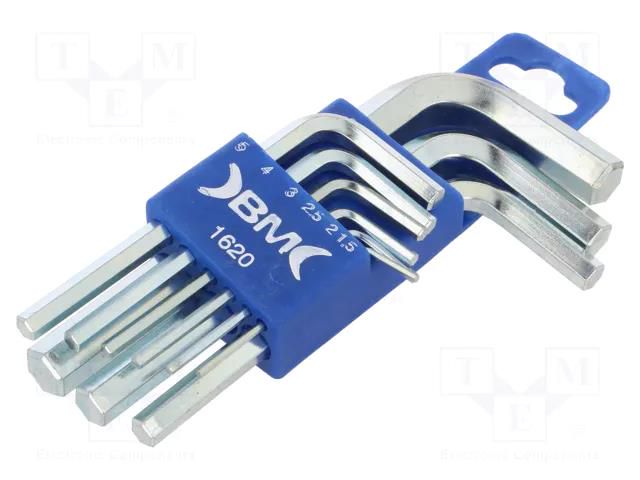 Wrenches set; hex key; 9pcs. BM GROUP BM1620