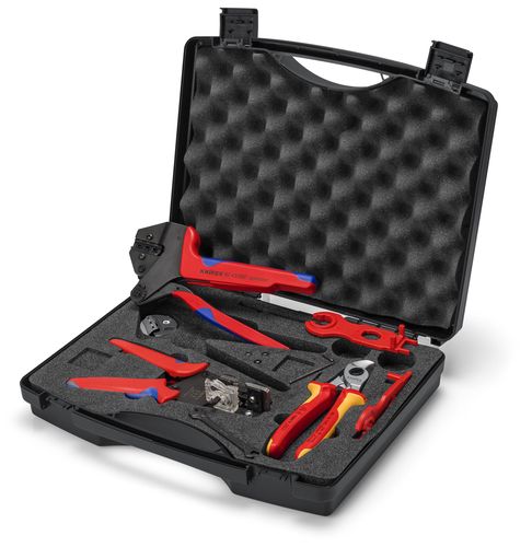 KNIPEX 97 91 04 V01 Tool sets for photovoltaics for solar cable connectors MC4 (Multi-Contact) 7 parts  97 91 04 V01 4003773088998