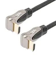 CABLE ASSY, HDMI R/A PLUG-PLUG, 3.3  HDMI-MM-RAUD-1M