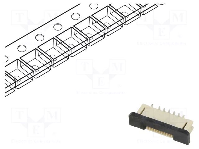 Connector: FFC/FPC; tinned; SMT; 0.5A; 30V; PIN: 10; Mat: LCP; ZIF GCT FFC2A32-10-T