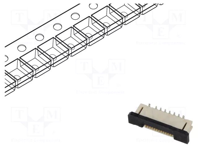 Connector: FFC/FPC; tinned; SMT; 0.5A; 30V; PIN: 12; Mat: LCP; ZIF GCT FFC2A32-12-T