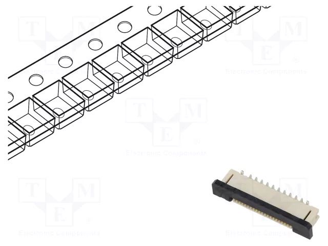 Connector: FFC/FPC; tinned; SMT; 0.5A; 30V; PIN: 20; Mat: LCP; ZIF GCT FFC2A32-20-T