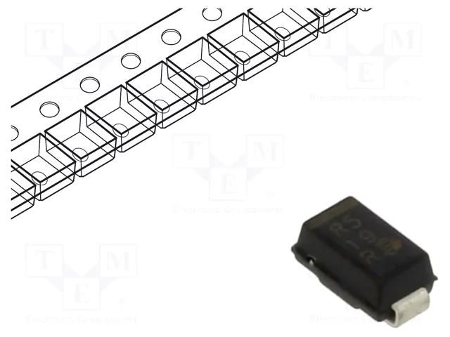 Diode: rectifying; SMD; 600V; 1A; 1.8us; DO214AC; Ufmax: 1.1V FAGOR FS1JTRTB
