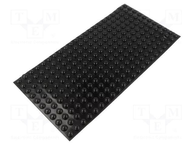 Self-adhesive foot; Ø: 11.2mm; H: 5.1mm; black; polyurethane KEYSTONE KEYS785-B