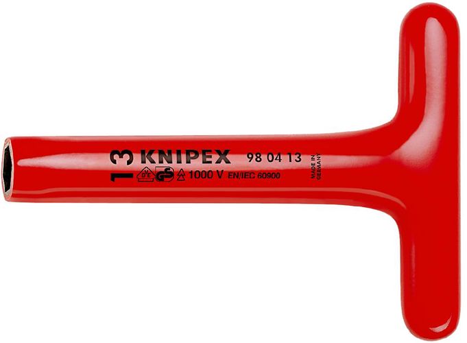 KNIPEX 98 04 08 Nut Driver with T-handle 200 mm 98 04 08 4003773071341