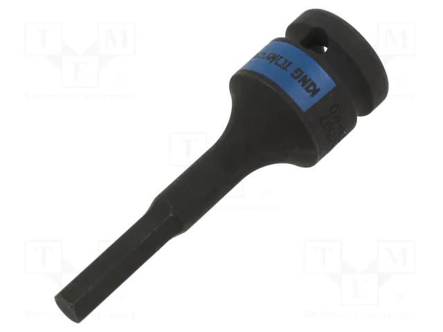 Socket; hex key,socket spanner,impact; Size: HEX 7mm; 1/2" KING TONY KT-401507M