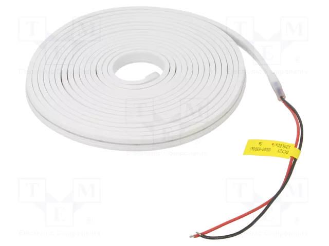 NEON LED tape; white cold; 2835; LED/m: 120; 4mm; IP65; 5W/m; 12VDC IPIXEL LED N004120BB1LZ-CW