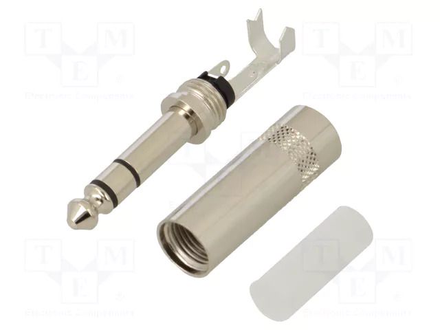 Connector: Jack 6,3mm; plug; male; stereo; ways: 3; straight; 6mm REAN NYS202