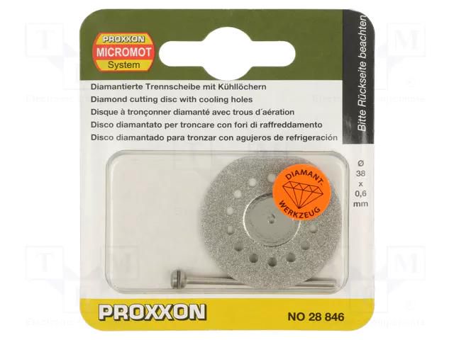 Cutting diamond wheel; Ø: 38mm; Øhole: 2.35mm PROXXON PR28846