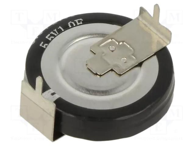 Supercapacitor; THT; 1F; 5.5VDC; Ø19.2x4.8mm; Leads: H type Viking SC5V5H105Z