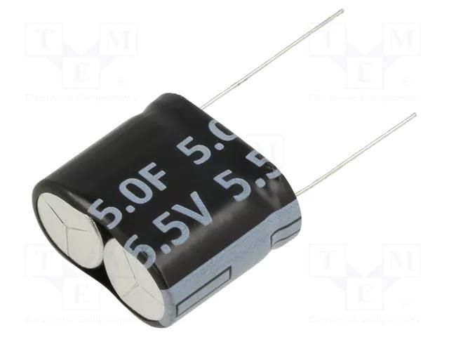 Supercapacitor; THT; 5F; 5.5VDC; 25x21x12.5mm Viking SC5V5Z505MH