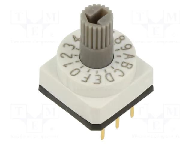 Encoding switch; Pos: 16; PCB,THT; 80mΩ; DC load @R: 0.15A/42VDC KNITTER-SWITCH DRS61016