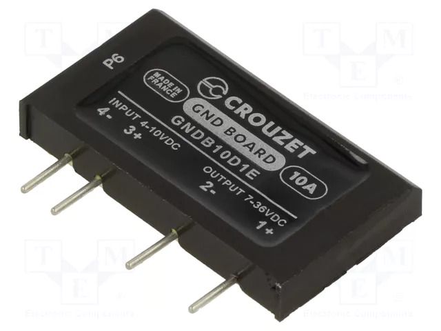 Relay: solid state; Ucntrl: 4÷10VDC; Variant: current source; GND CROUZET GNDB10D1E