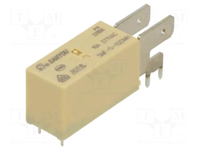 Relay: electromagnetic; SPST-NO; Ucoil: 12VDC; Icontacts max: 16A SANYOU SMF-S-112DMH