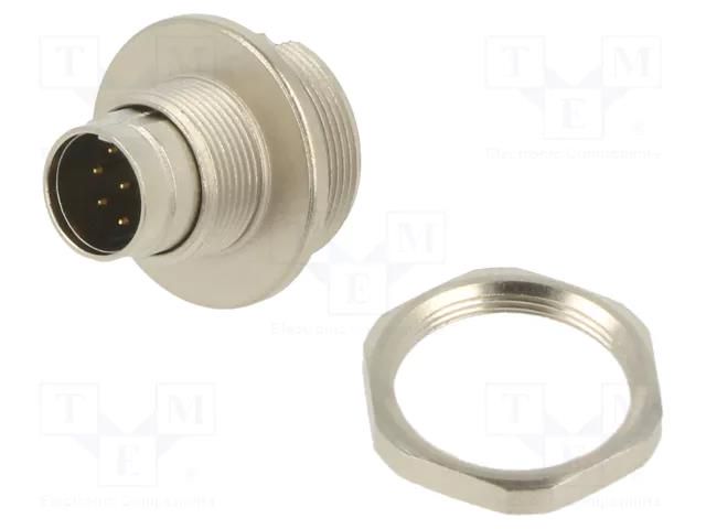 Connector: M9; socket; male; Plating: gold-plated; 125V; IP67; PIN: 8 BINDER 09-0427-00-08