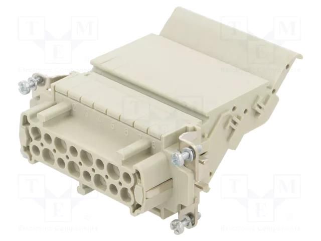 Connector: HDC; contact insert; female; Han ES® AV; PIN: 16; 16+PE HARTING 09330164739