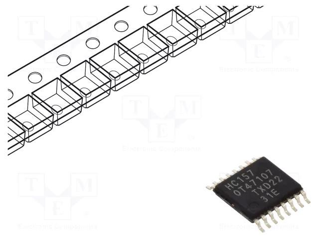 IC: digital; multiplexer; Ch: 4; IN: 2; CMOS; SMD; TSSOP16; HC NEXPERIA 74HC157PW.118