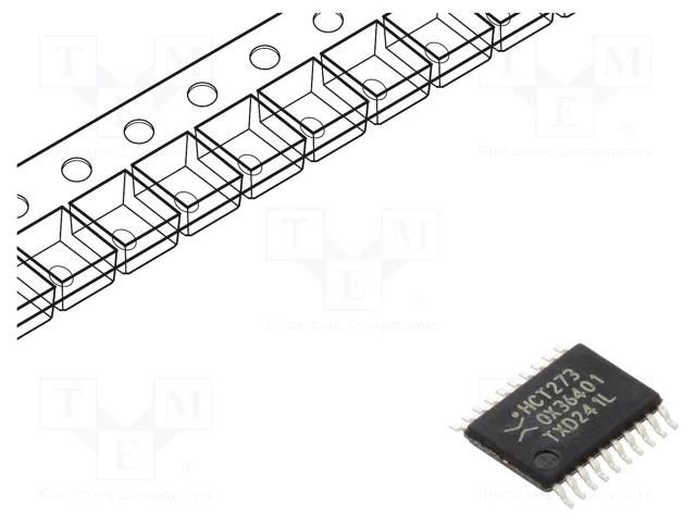 IC: digital; D flip-flop; Ch: 8; CMOS,TTL; SMD; TSSOP20; reel,tape NEXPERIA 74HCT273PW.118