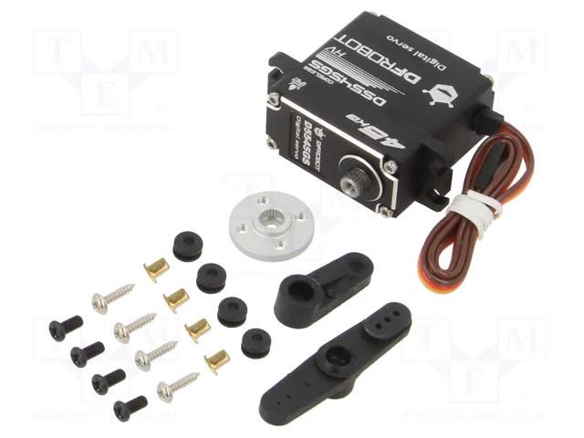 Motor: servo; 6÷8.4VDC; standard; digital; 40x20x40.5mm; metal DFROBOT DF-SER0061