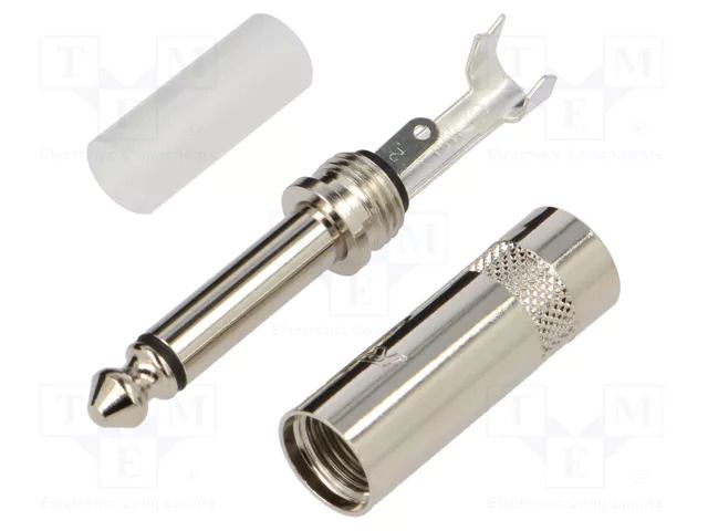 Connector: Jack 6,3mm; plug; male; mono; ways: 2; straight; 6mm REAN NYS201