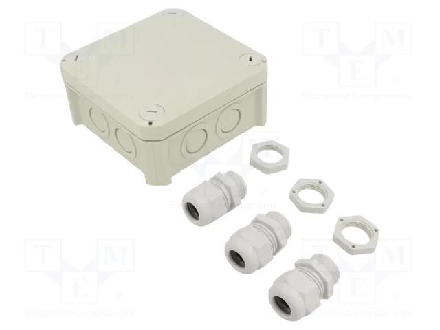 Enclosure: junction box; X: 114mm; Y: 114mm; Z: 58mm; IP67; T 60 OBO BETTERMANN OBO-2007918
