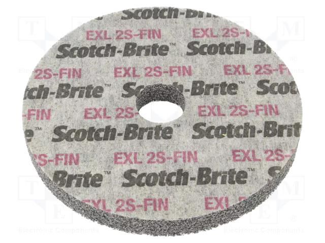 Grinding pin; fleece; Dim: Ø125x12mm; Grit: 2S; mounting holes HURAGAN HUR-SXW-F2121222