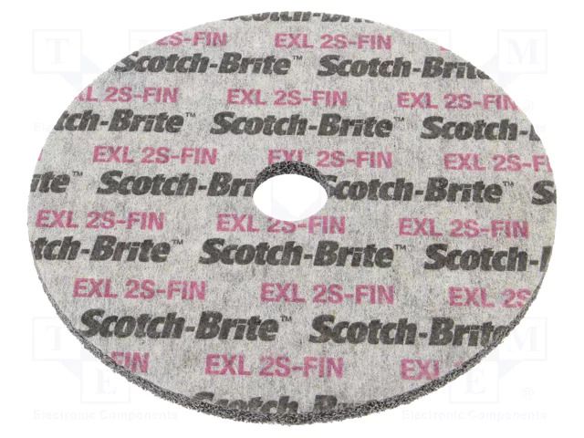 Grinding pin; fleece; Dim: Ø150x6mm; Grit: 2S; mounting holes HURAGAN HUR-SXW-F215-622