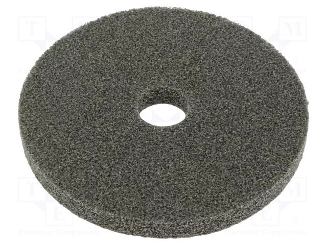Grinding pin; fleece; Dim: Ø125x12mm; Grit: 2A; mounting holes HURAGAN HUR-SXW-M2121222