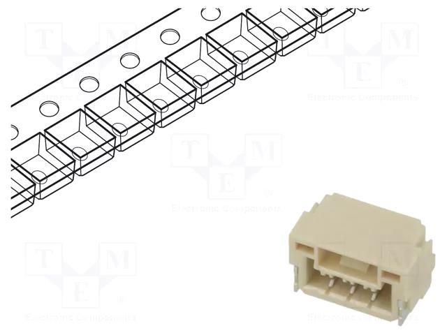 Connector: wire-board; socket; male; PIN: 3; 50V; on PCBs; 1.25mm JOINT TECH A12514WR-S-03P