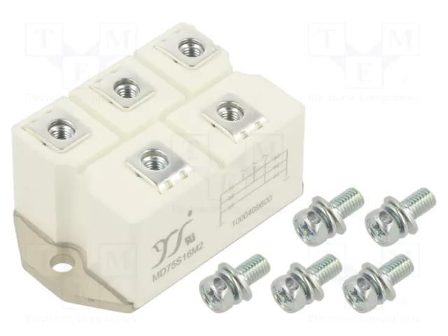 Bridge rectifier: three-phase; Urmax: 1.6kV; If: 75A; Ifsm: 750A YANGJIE TECHNOLOGY MD75S16M2-YAN
