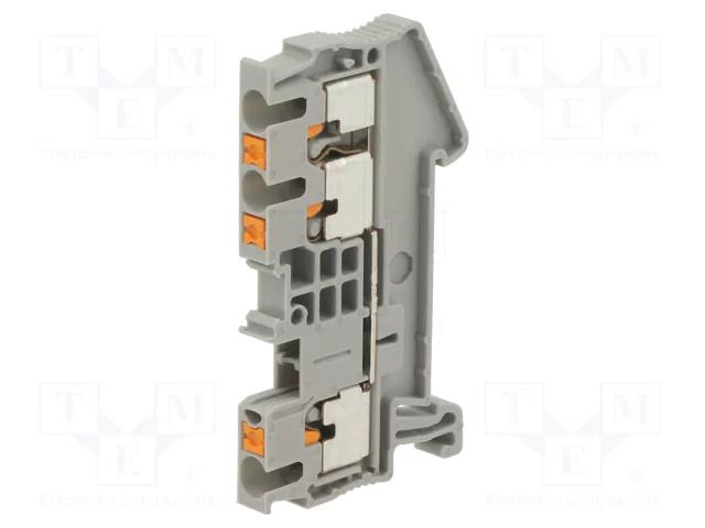 Splice terminal: rail; PT; 24A; 800V; for DIN rail mounting; grey PHOENIX CONTACT PT2.5-TWIN