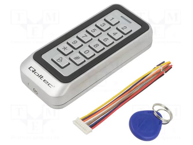 RFID combination lock; wall mount; 12VDC; IP68; -40÷60°C; 125kHz QOLTEC QOLTEC-52442