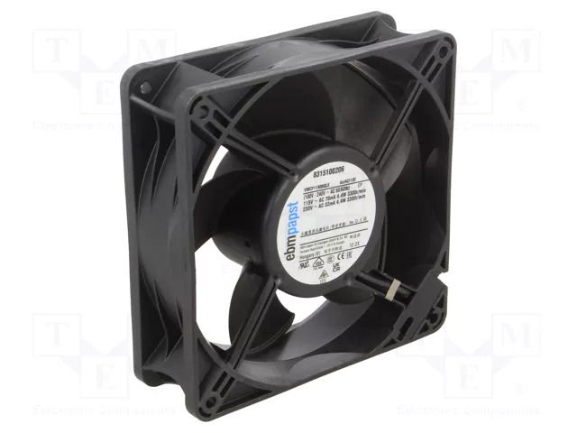Fan: AC; axial; 120x120x38mm; 170m3/h; ball; 3300rpm EBM-PAPST AXIACI120-00206