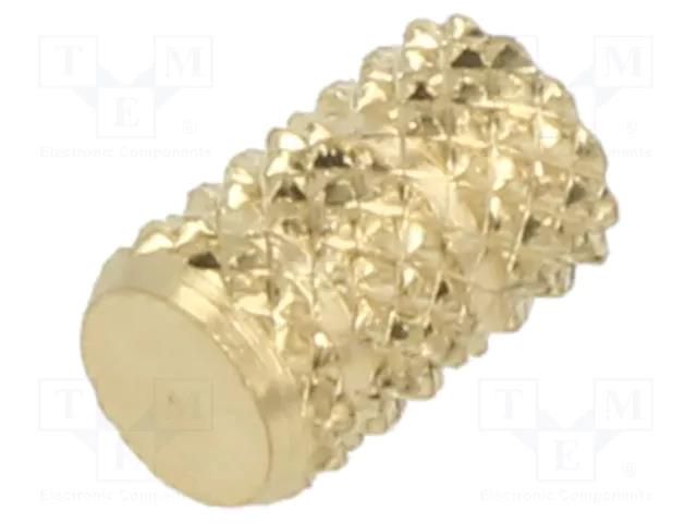 Threaded insert; brass; M3; BN 37875; L: 7.45mm; for plastic TAPPEX KVT-118M3