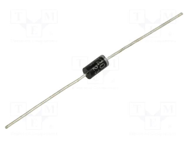 Diode: rectifying; THT; 1kV; 2A; Ammo Pack; DO15; Ufmax: 1.3V; Ir: 5uA SMC DIODE SOLUTIONS FR207GTA-SMC