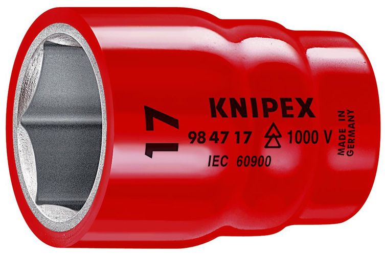 KNIPEX 98 47 17 Hexagon Socket for hexagonal screws with internal square 1/2" 55 mm 98 47 17 4003773020967